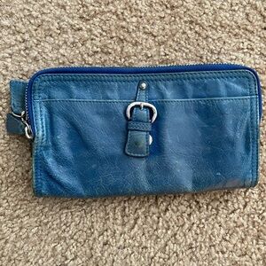 Tano Blue large Wallet women leather